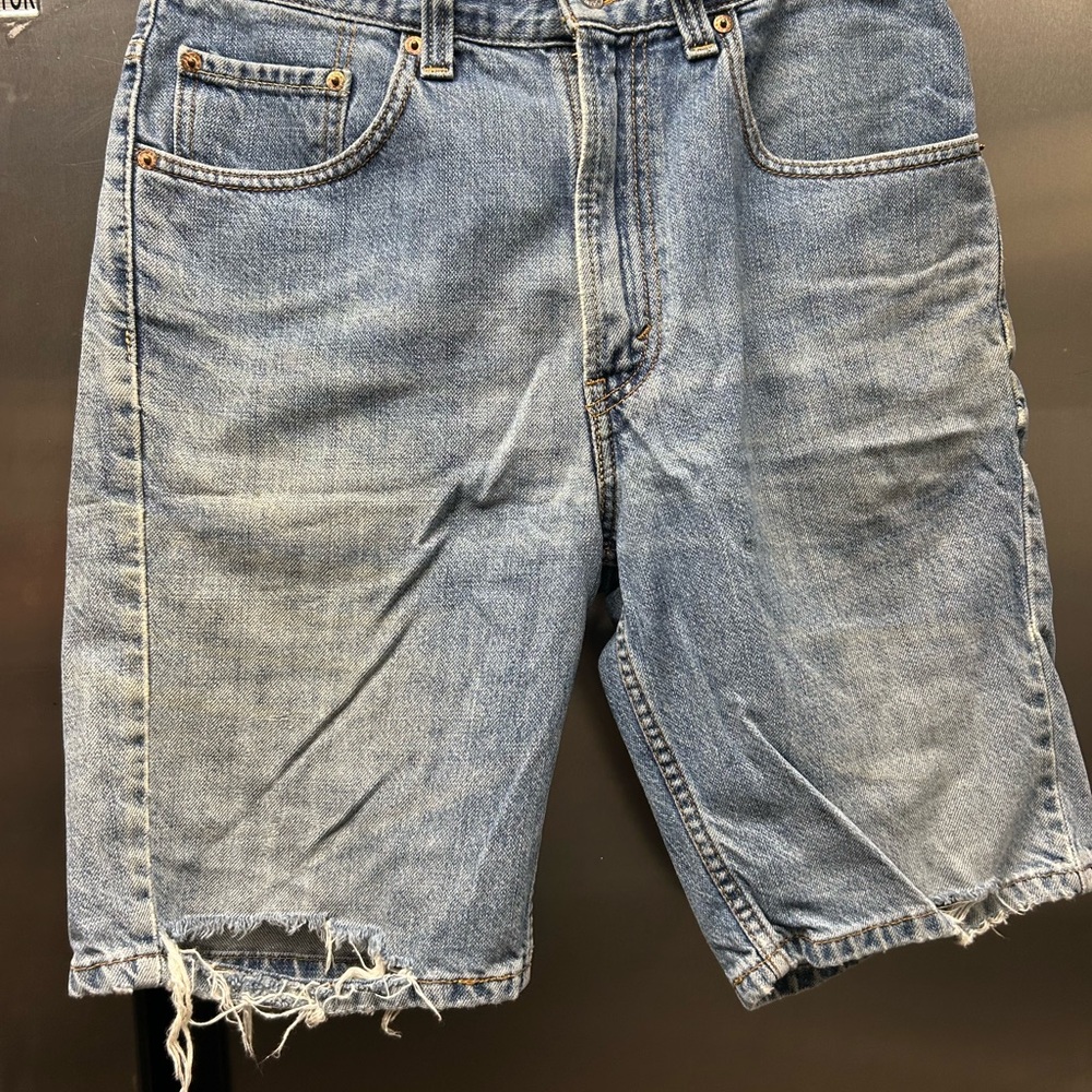 Levi’s Shorts Blue Distressed Jean Shorts with Raw Hem Levi’s 33😁